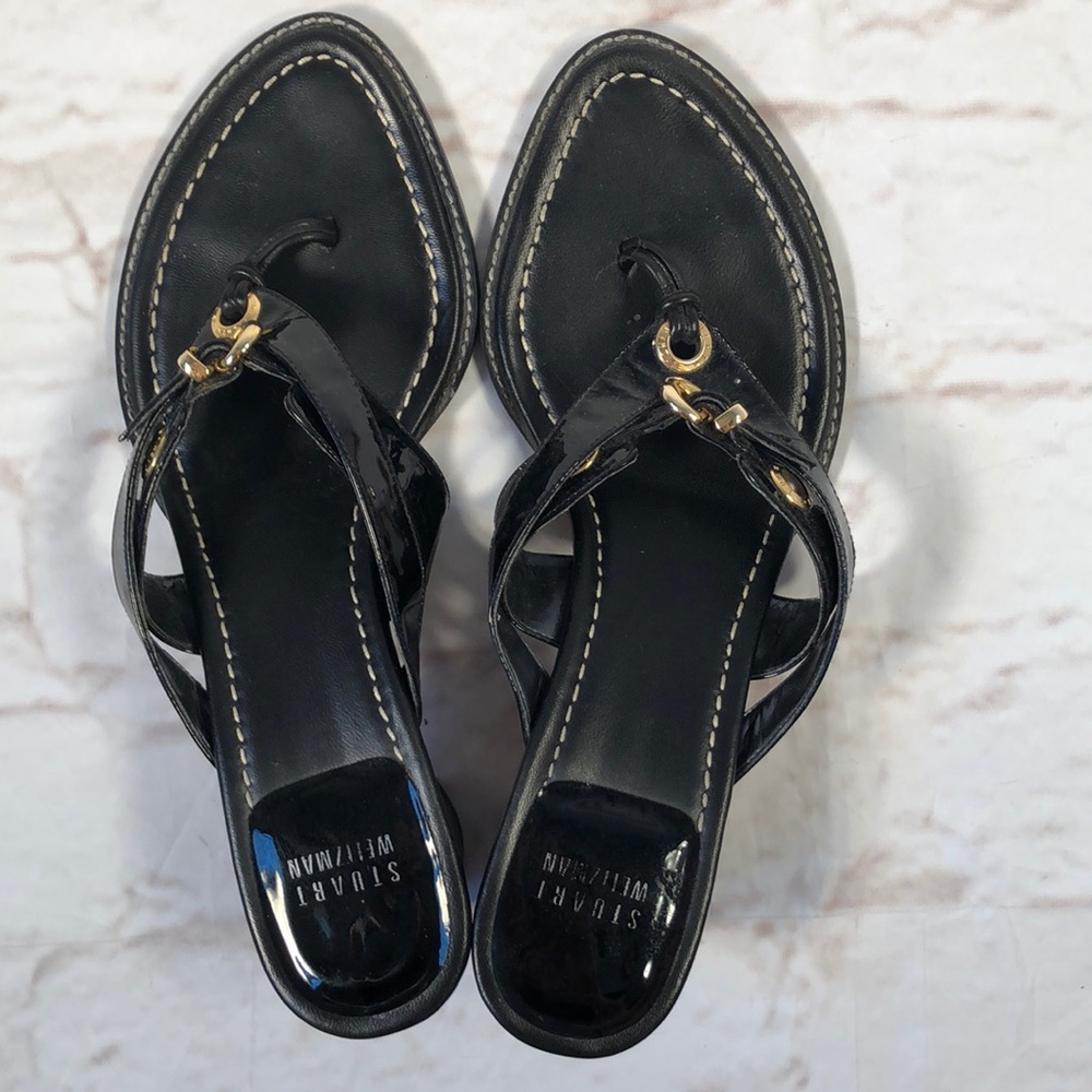 Stuart Weitzman Sandals. Size 7.5. Black - image 5